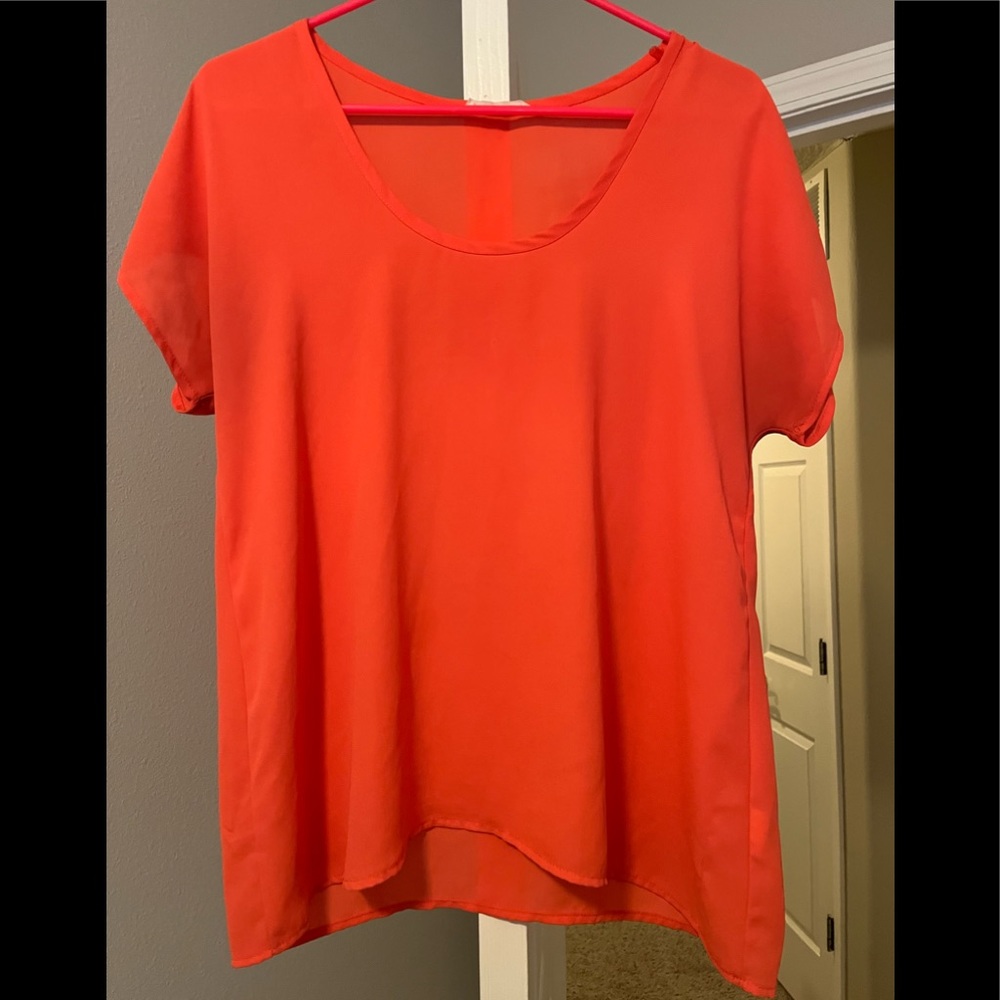 Bright Coral Blouse